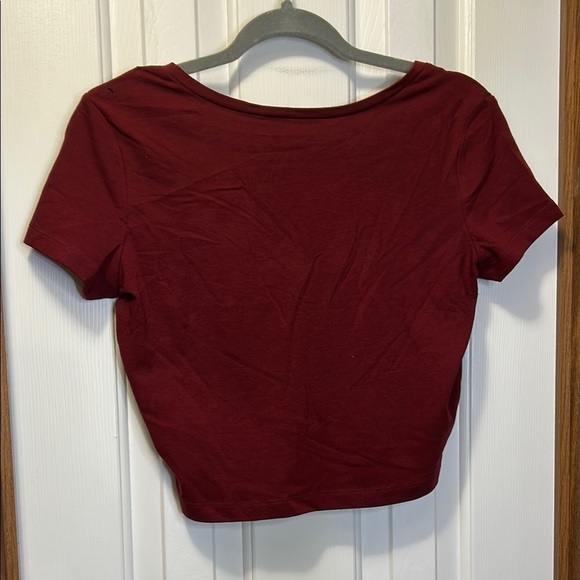 Wild Fable Red Crop T-Shirt Fitted Style - Picture 4 of 4